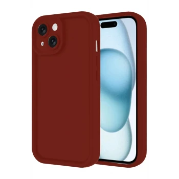 Newface Apple iPhone 14 Kılıf Viera Silikon - Bordo