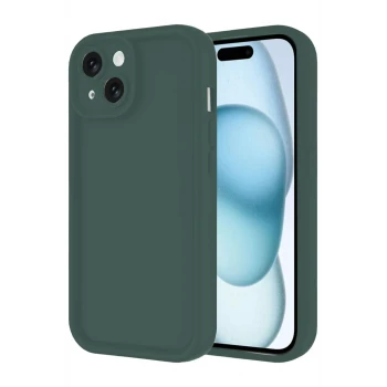 Newface Apple iPhone 14 Kılıf Viera Silikon - Koyu Yeşil