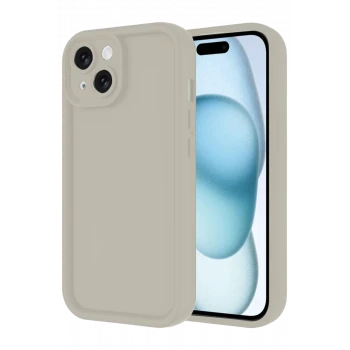 Newface Apple iPhone 14 Kılıf Viera Silikon - Krem