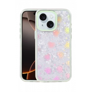 Newface Apple iPhone 14 Lumi Desenli Kapak - Yeşil