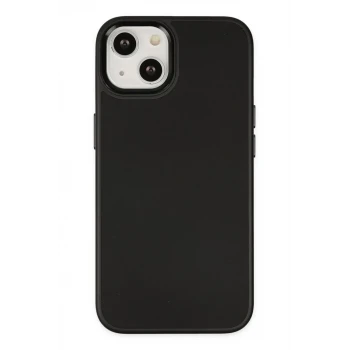 Newface Apple iPhone 14 Plus Kılıf Asya Deri Silikon - Siyah