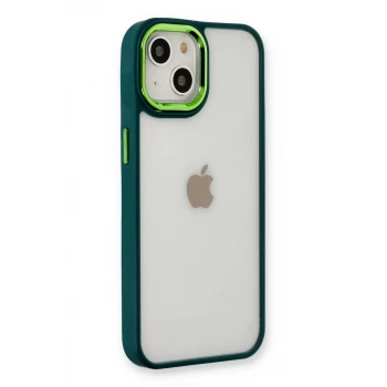 Newface Apple iPhone 14 Plus Kılıf Dora Kapak - Haki Yeşil