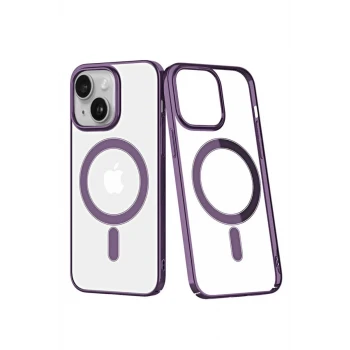 Newface Apple iPhone 14 Plus Kılıf Element Magneticsafe Sert Kapak - Mor