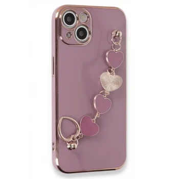 Newface Apple iPhone 14 Plus Kılıf Esila Silikon - Mor