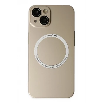 Newface Apple iPhone 14 Plus Kılıf Jack Magneticsafe Lens Silikon - Gold