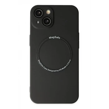 Newface Apple iPhone 14 Plus Kılıf Jack Magneticsafe Lens Silikon - Siyah