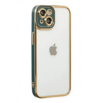 Newface Apple iPhone 14 Plus Kılıf Liva Lens Silikon - Yeşil