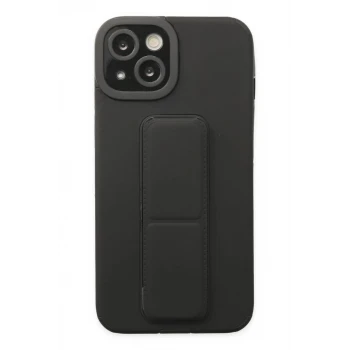 Newface Apple iPhone 14 Plus Kılıf Mega Standlı Silikon - Siyah