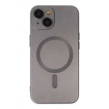 Newface Apple iPhone 14 Plus Kılıf Moshi Lens Magneticsafe Silikon - Füme