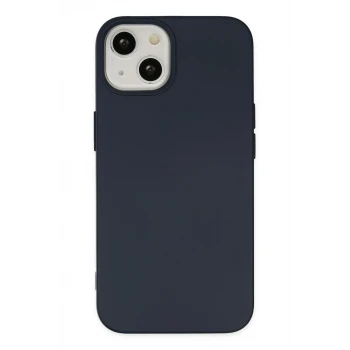 Newface Apple iPhone 14 Plus Kılıf Nano içi Kadife Silikon - Lacivert