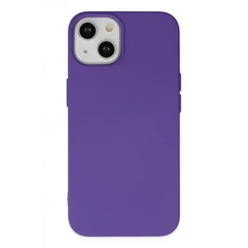 Newface Apple iPhone 14 Plus Kılıf Nano içi Kadife Silikon - Mor