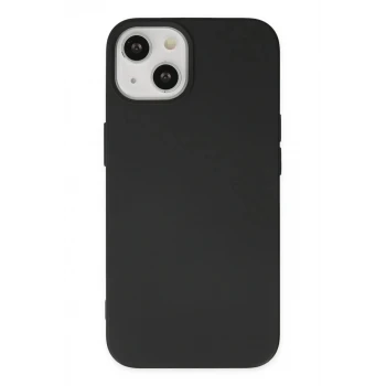 Newface Apple iPhone 14 Plus Kılıf Nano içi Kadife Silikon - Siyah