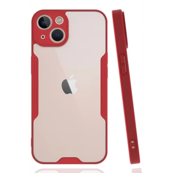Newface Apple iPhone 14 Plus Kılıf Platin Silikon - Kırmızı