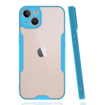 Newface Apple iPhone 14 Plus Kılıf Platin Silikon - Mavi