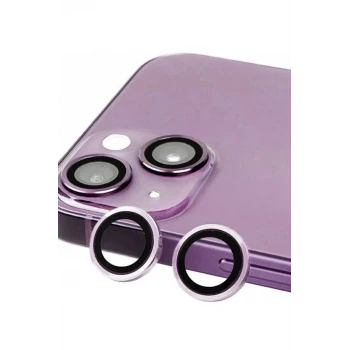 Newface Apple iPhone 14 Plus Raze Metal Kamera Lens - Mor