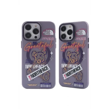 Newface Apple iPhone 14 Pro Kılıf Apollo Magneticsafe Desenli Kapak - Apollo Mor - 2
