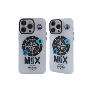 Newface Apple iPhone 14 Pro Kılıf Apollo Magneticsafe Desenli Kapak - Apollo Şeffaf - 3