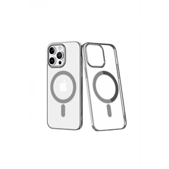 Newface Apple iPhone 14 Pro Kılıf Element Magneticsafe Sert Kapak - Gümüş