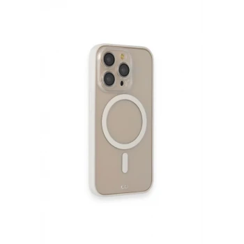 Newface Apple iPhone 14 Pro Kılıf Grand Magneticsafe Kapak - Beyaz