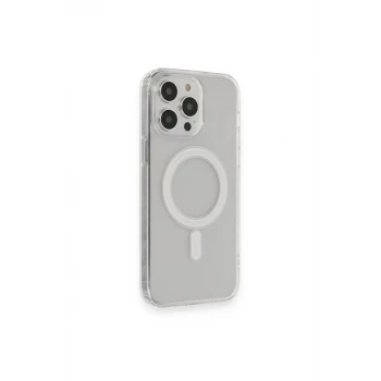 Newface Apple iPhone 14 Pro Kılıf Matte Şeffaf Magneticsafe - Şeffaf