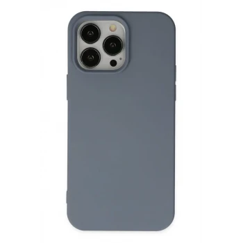 Newface Apple iPhone 14 Pro Kılıf Nano içi Kadife Silikon - Gri