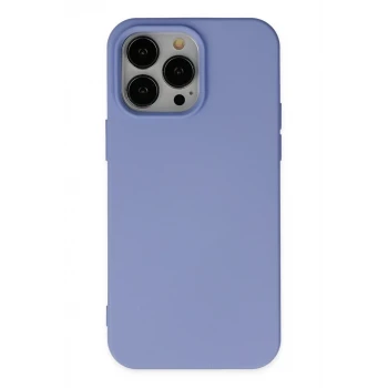 Newface Apple iPhone 14 Pro Kılıf Nano içi Kadife Silikon - Lila