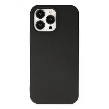 Newface Apple iPhone 14 Pro Kılıf Nano içi Kadife Silikon - Siyah