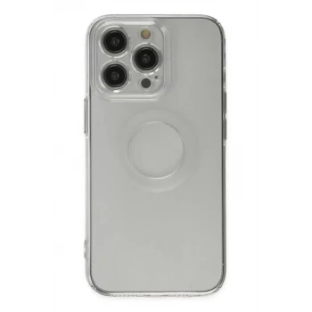 Newface Apple iPhone 14 Pro Kılıf Santa Lens Silikon - Şeffaf