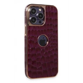Newface Apple iPhone 14 Pro Kılıf Snake Kapak - Derin Mor