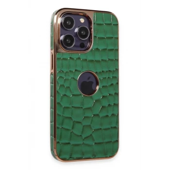 Newface Apple iPhone 14 Pro Kılıf Snake Kapak - Koyu Yeşil