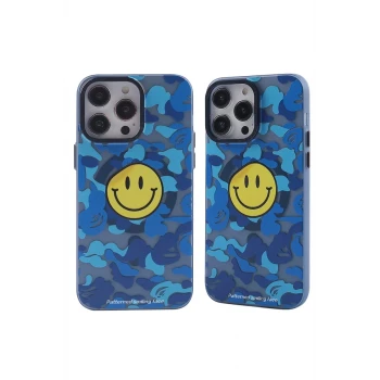 Newface Apple iPhone 14 Pro Max Kılıf Apollo Magneticsafe Desenli Kapak - Apollo Mavi - 1