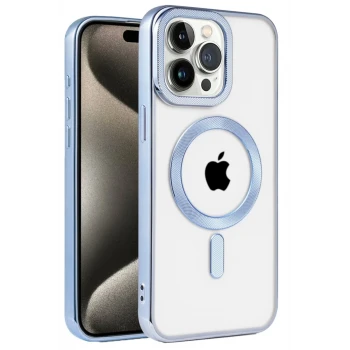 Newface Apple iPhone 14 Pro Max Kılıf Kronos Magsafe Kapak - Sierra Blue