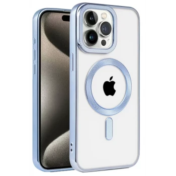 Newface Apple iPhone 14 Pro Max Kılıf Kronos Magsafe Kapak - Sierra Blue