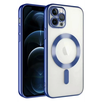 Newface Apple iPhone 14 Pro Max Kılıf Kross Magneticsafe Kapak - Lacivert