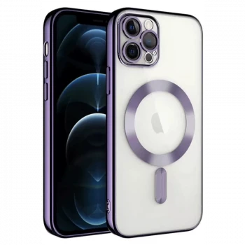 Newface Apple iPhone 14 Pro Max Kılıf Kross Magneticsafe Kapak - Mor