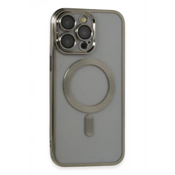 Newface Apple iPhone 14 Pro Max Kılıf Kross Magneticsafe Kapak - Titan Gri