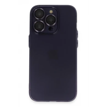 Newface Apple iPhone 14 Pro Max Kılıf Luko Lens Silikon - Siyah