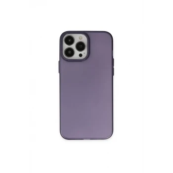 Newface Apple iPhone 14 Pro Max Kılıf Modos Metal Kapak - Derin Mor