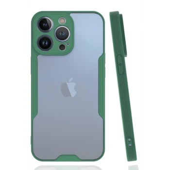Newface Apple iPhone 14 Pro Max Kılıf Platin Silikon - Yeşil