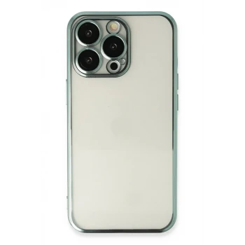 Newface Apple iPhone 14 Pro Max Kılıf Razer Lensli Silikon - Yeşil