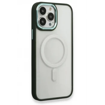 Newface Apple iPhone 14 Pro Max Kılıf Room Magneticsafe Silikon - Köknar Yeşili