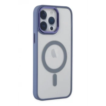 Newface Apple iPhone 14 Pro Max Kılıf Room Magneticsafe Silikon - Sierra Blue