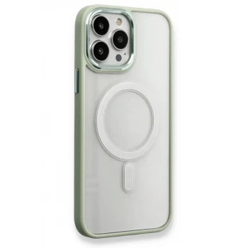 Newface Apple iPhone 14 Pro Max Kılıf Room Magneticsafe Silikon - Su Yeşili
