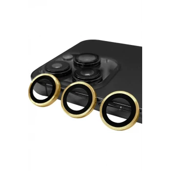Newface Apple iPhone 14 Pro Max Raze Metal Kamera Lens - Gold