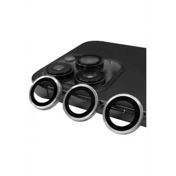 Newface Apple iPhone 14 Pro Max Raze Metal Kamera Lens - Gümüş