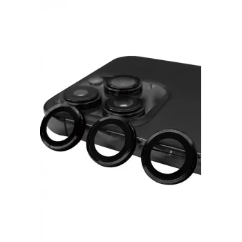 Newface Apple iPhone 14 Pro Max Raze Metal Kamera Lens - Siyah