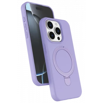 Newface Apple iPhone 14 Pro Max Regal Magsafe Standlı Kapak - Lila