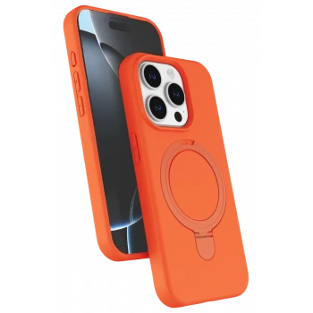 Newface Apple iPhone 14 Pro Max Regal Magsafe Standlı Kapak - Turuncu