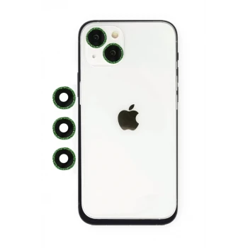 Newface Apple iPhone 14 Shine Kamera Lens - Yeşil