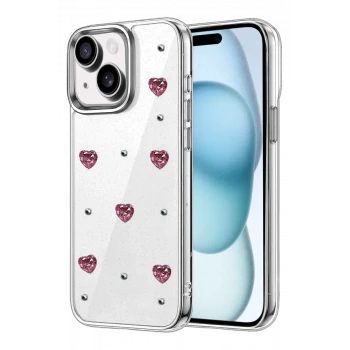 Newface Apple iPhone 15 Fiyonk Desenli Kapak - Desen 3